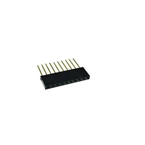 10-pinowe żeńskie 11 mm wysokie, stackowalne złącze header