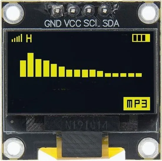 Mini wyświetlacz OLED żółty 0.96 inch 128x64 I2C