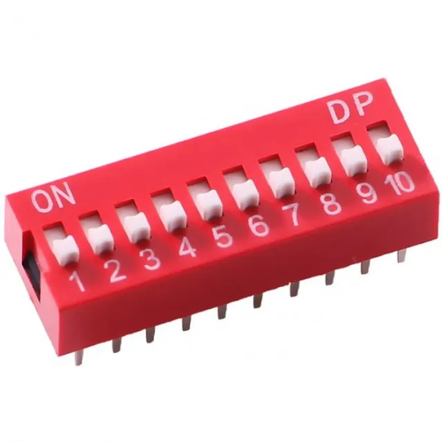 10-pinowy przełącznik DIP 2,54 mm