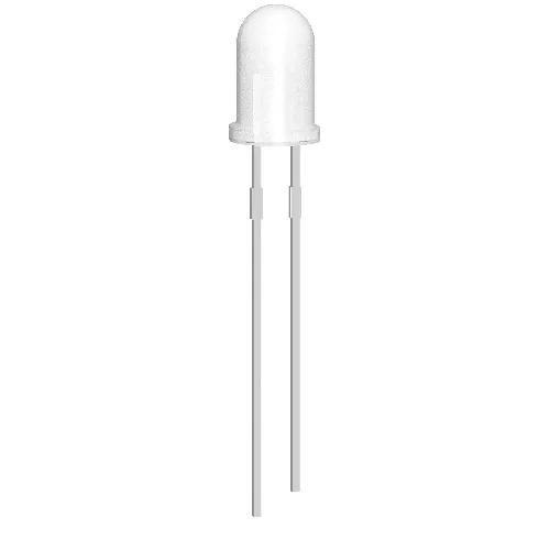 10x LED Diode 5mm Matowa Biała 3V