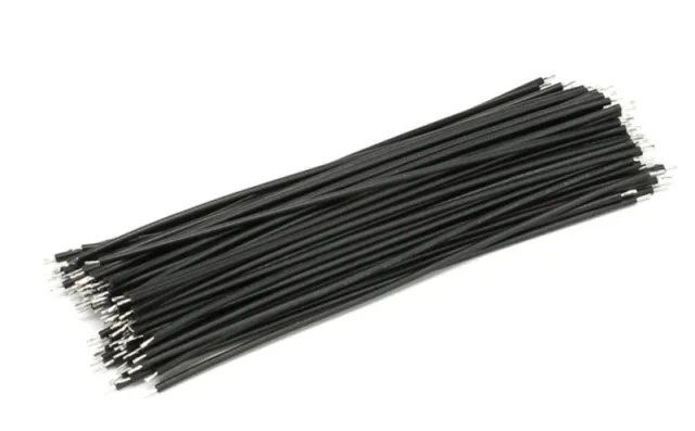 24AWG 15cm Cynaowany Drut Miedziany Elektroniczny czarny