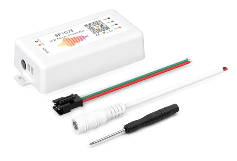 Kontroler efektów świetlnych disco do taśmy LED RGB WS2812 SP107E