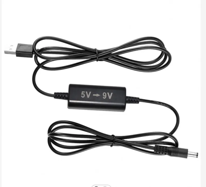 Kabel USB Step Up z 5V na 9V