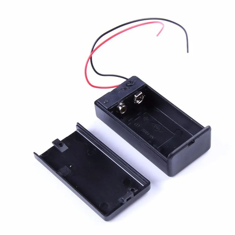 Uchwyt na baterię 9V z przełącznikiem kołyskowym WŁ./WYŁ. 9 volt z pokrywką