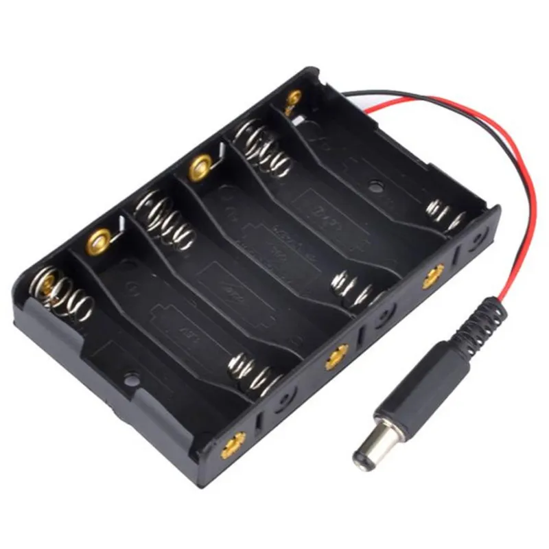 Uchwyt na baterie 6x AA z wtykiem DC jack (9V)