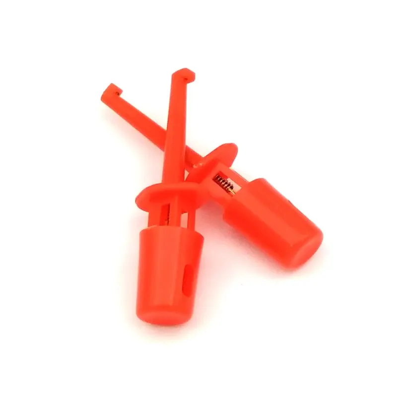 Mini testclip z sprężynowym haczykiem do PCB SMD IC  43mm  - Czerwony