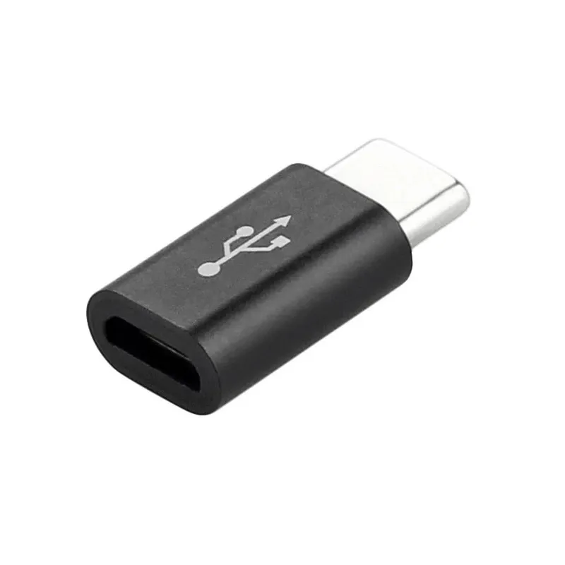 Adapter USB-C męski na Micro-USB żeński - czarny
