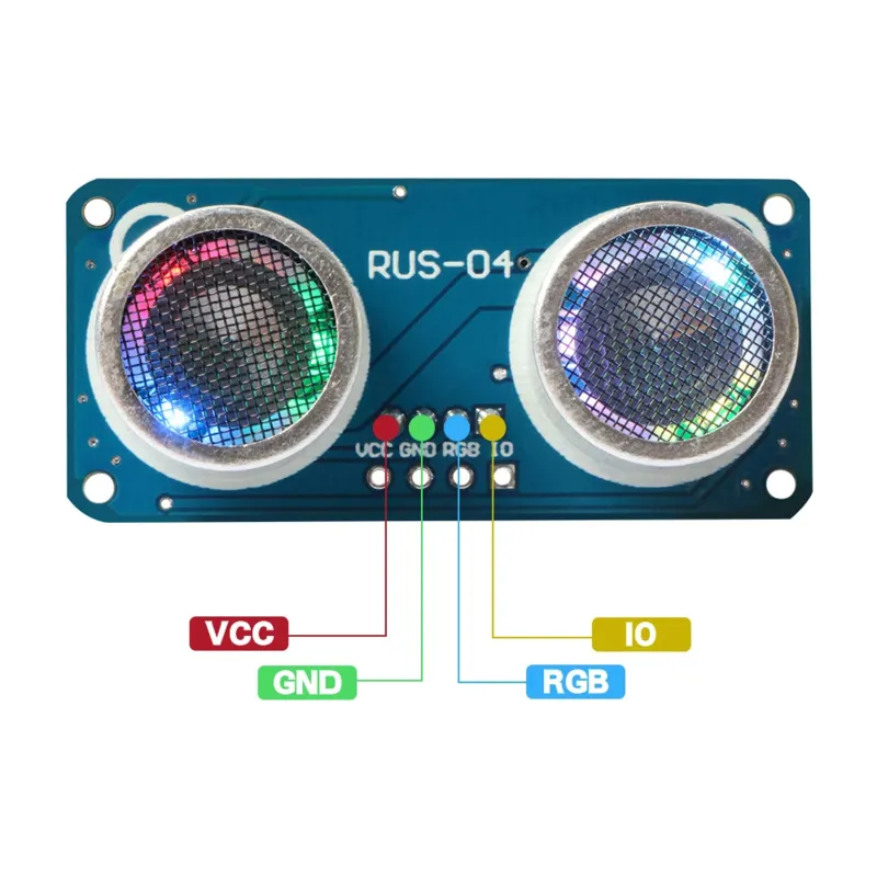 RUS-04 Ultradźwiękowy czujnik odległości ze zintegrowaną diodą RGB LED
