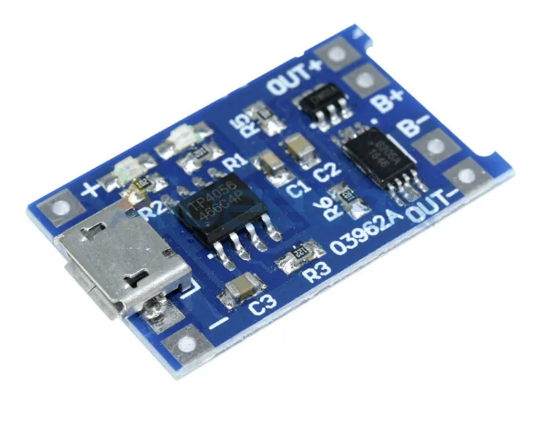 Ładowarka do baterii litowych 18650 z Micro USB 5V 1A TP4056