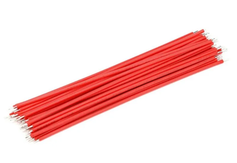 24AWG 15cm Cynaowany Drut Miedziany Elektroniczny Czerwony